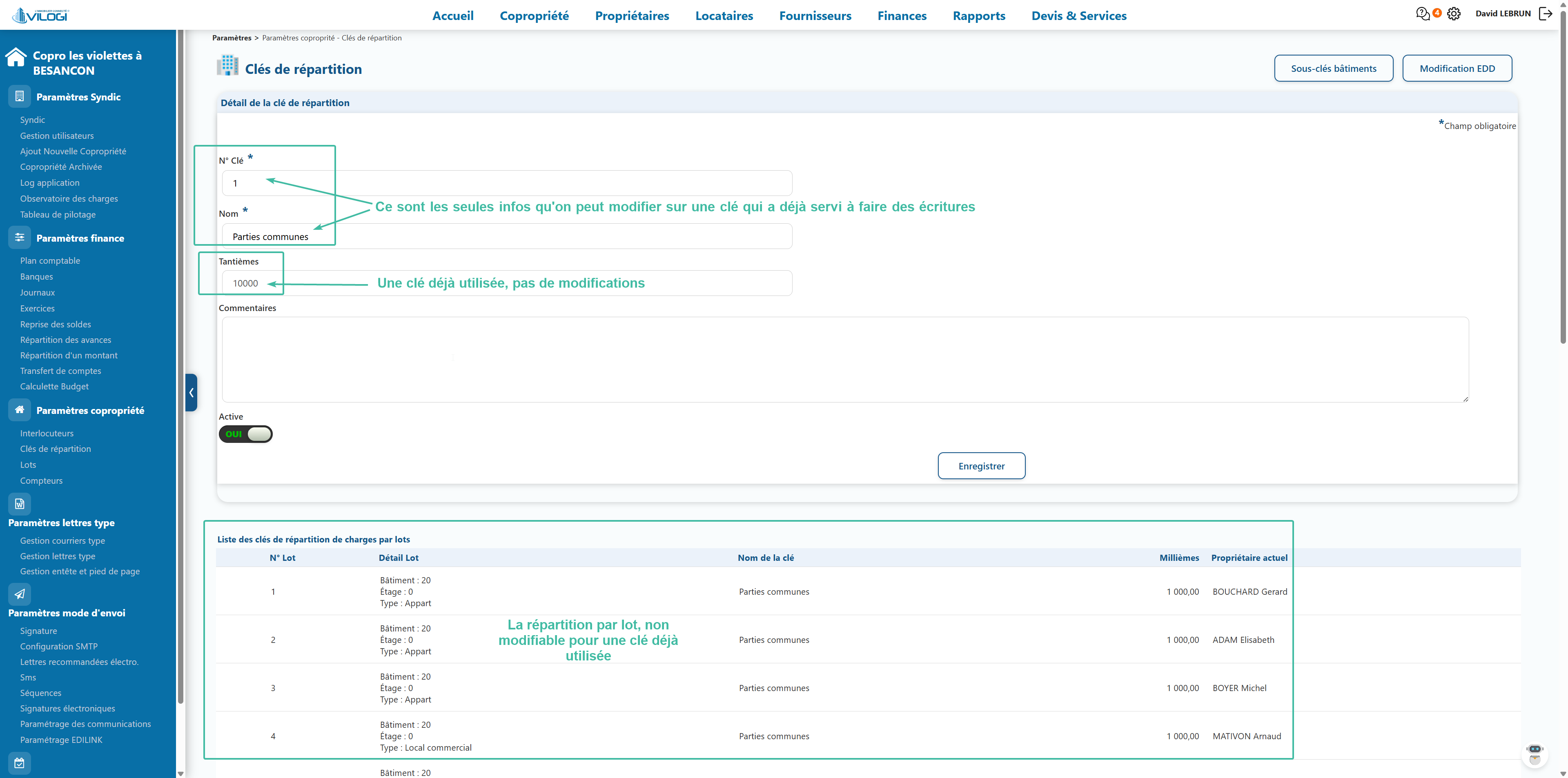 Modifier une clé de répartition Tutoriel logiciel immobilier pour syndics et administrateurs de biens